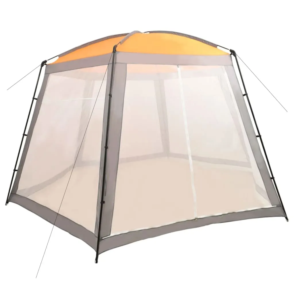 Pool-Pavillon mit UV-beständigem Polyester, 500x433x250 cm, Grau