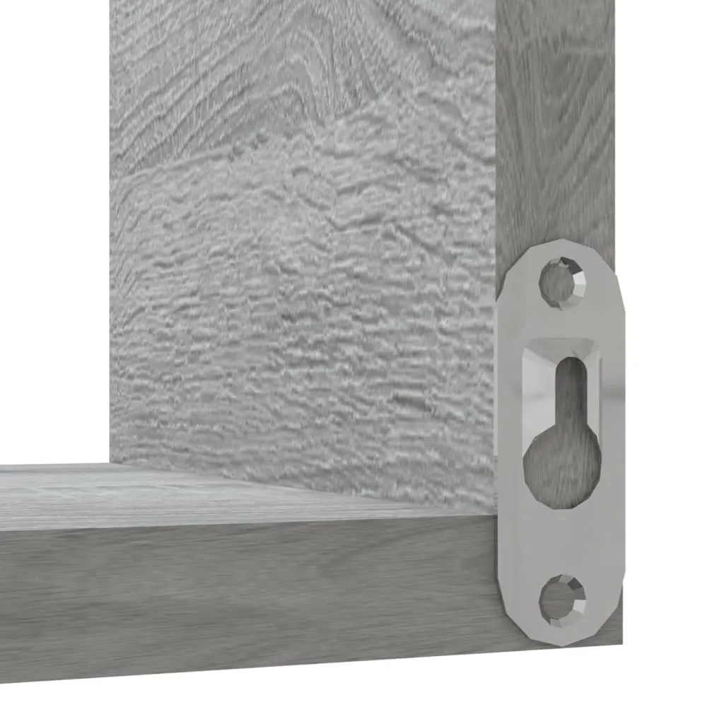Wandregal Eckregal 40x40x50 cm Grau Sonoma Holzwerkstoff