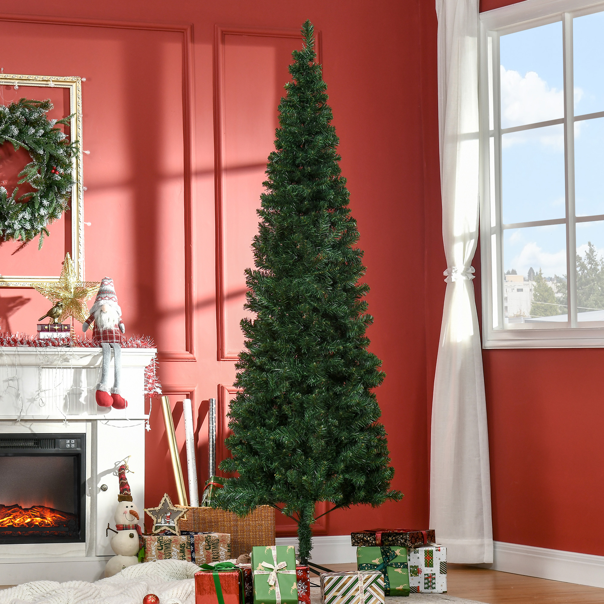 Künstlicher Weihnachtsbaum Kunsttanne 2,1 m Kunststoff Grün