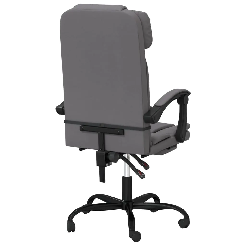 Trendiger Bürostuhl Grau 63x56x(112,5-122) cm mit Kunstleder und Metallgestell