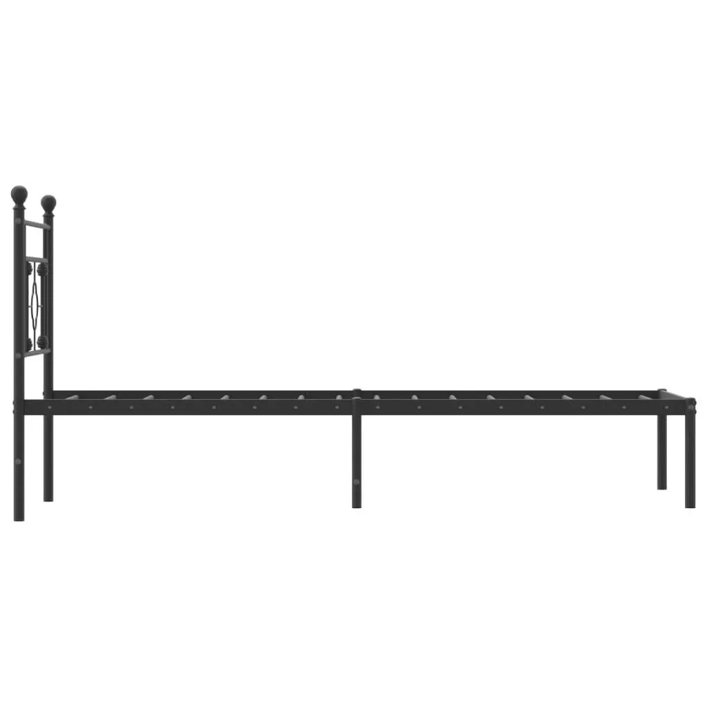 Klassisches schwarzes Metall-Bettgestell 196 x 80 x 97 cm