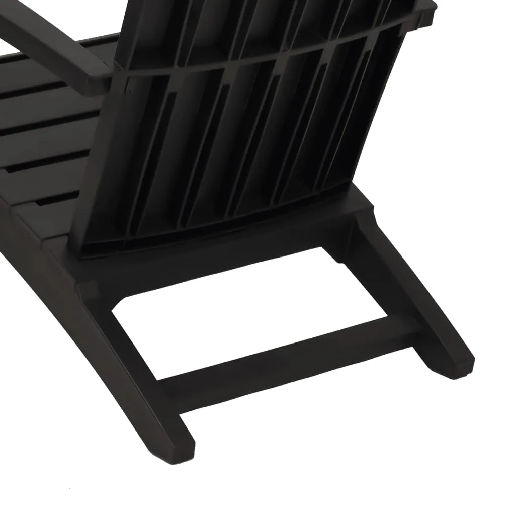 Adirondack Gartenstuhl 63x85x93 cm Schwarz Polypropylen