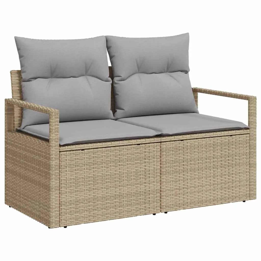Modulares Garten-Dining-Set 55x55 cm in Beige und Grau mit Echtholz