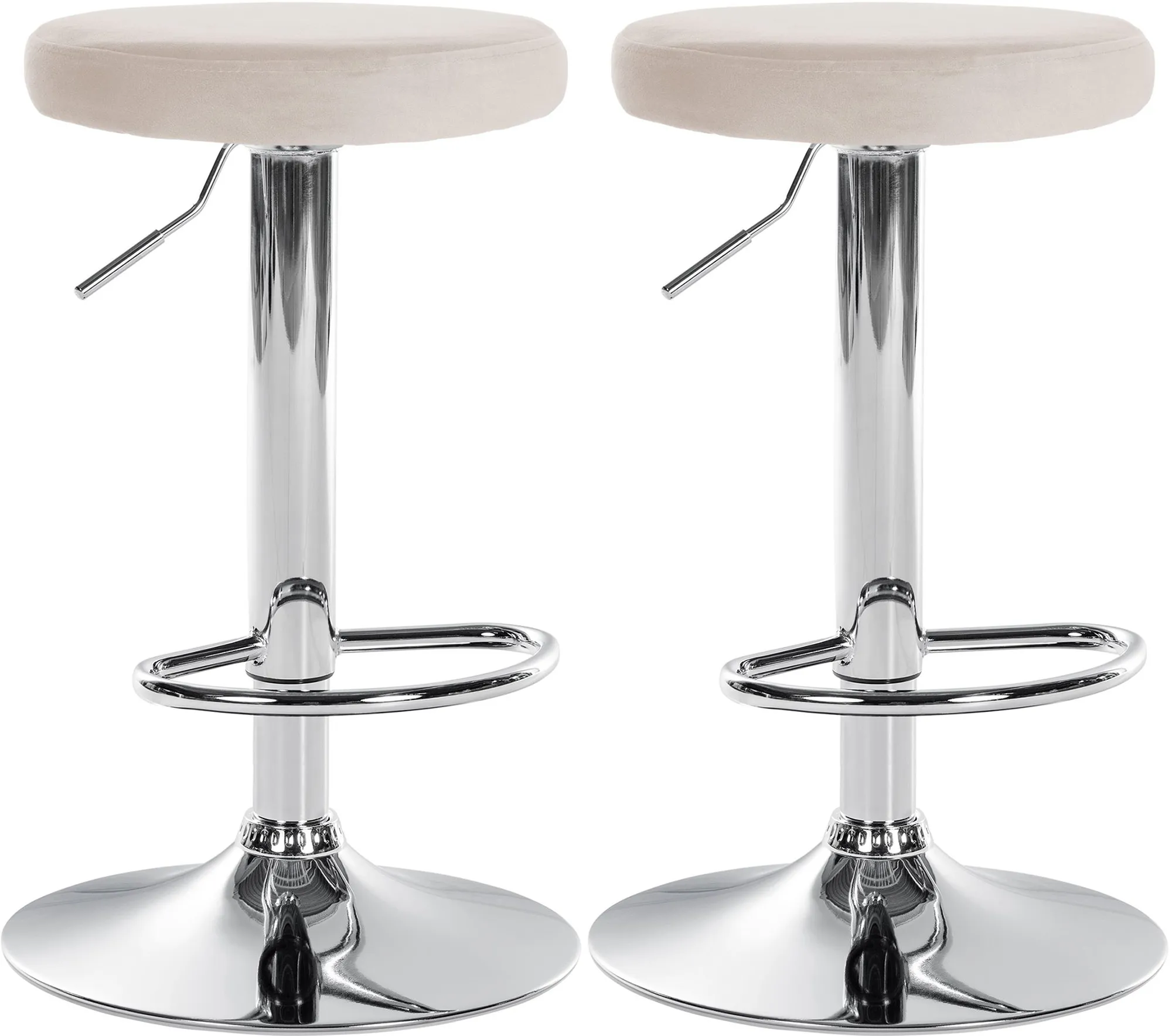 Barhocker Set Ponte 38,5x38,5x60-81 cm Creme