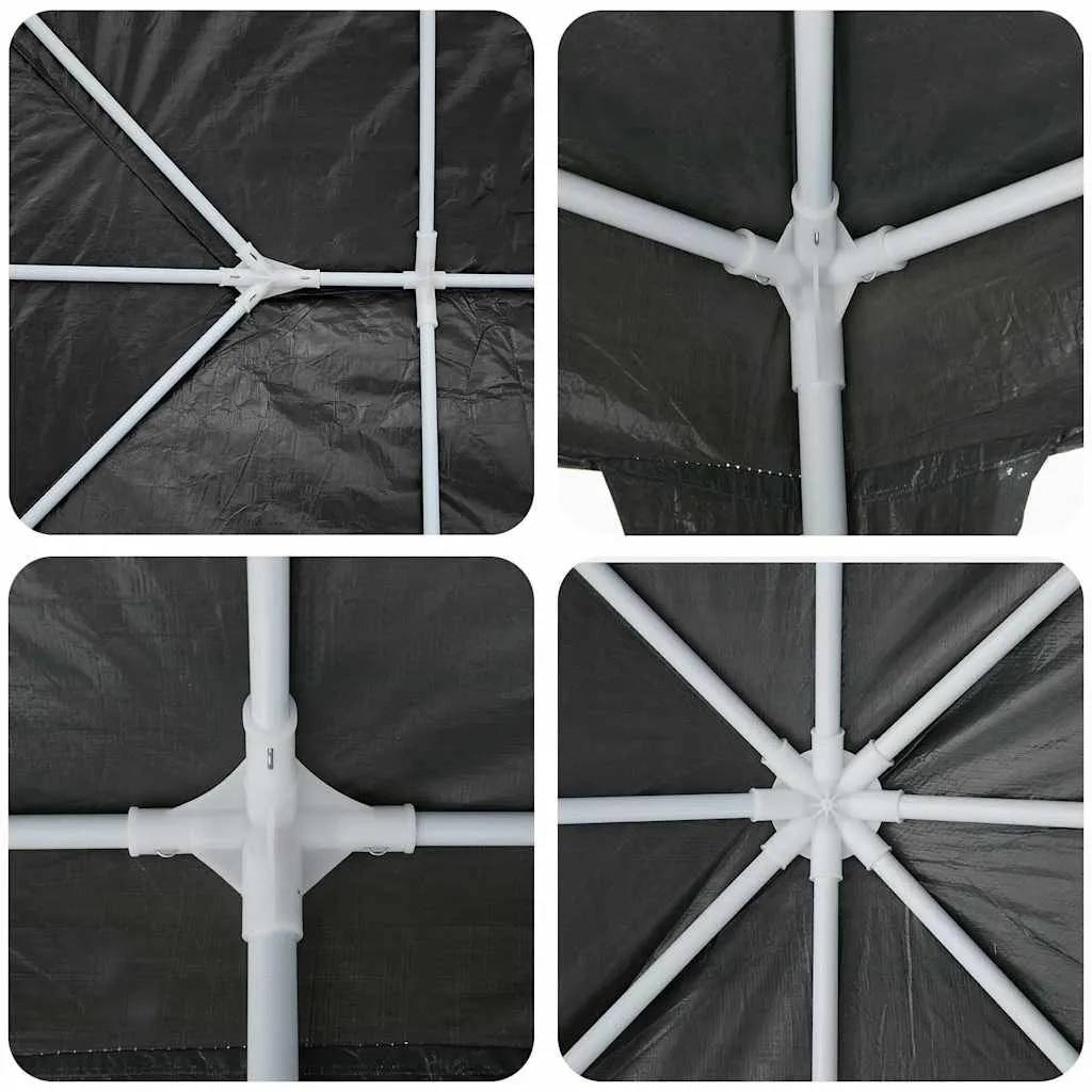 Modernes Partyzelt 400x400x266 cm Anthrazit mit Stahlrahmen