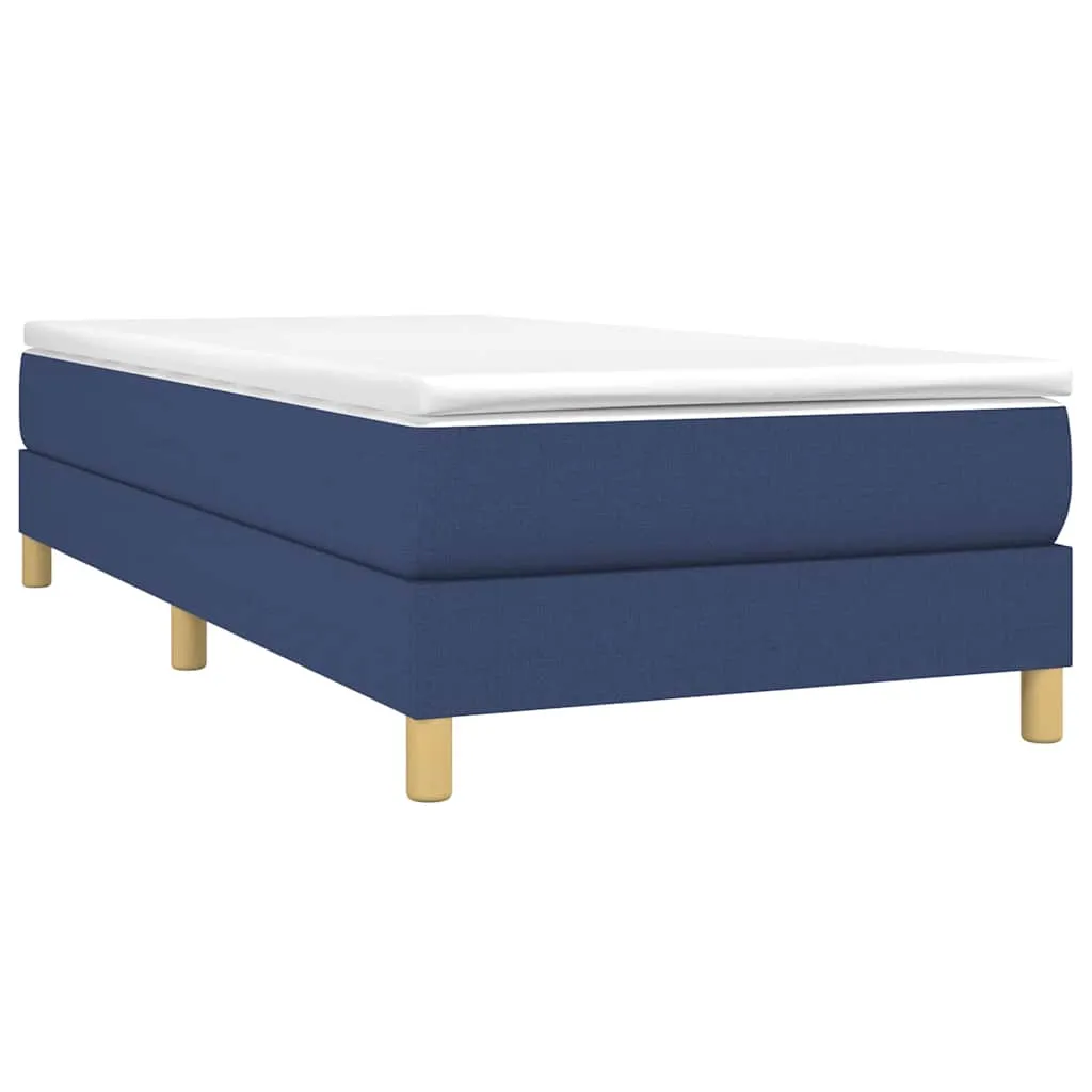 Boxspringbett mit Taschenfederkernmatratze, 203x80 cm, Blau
