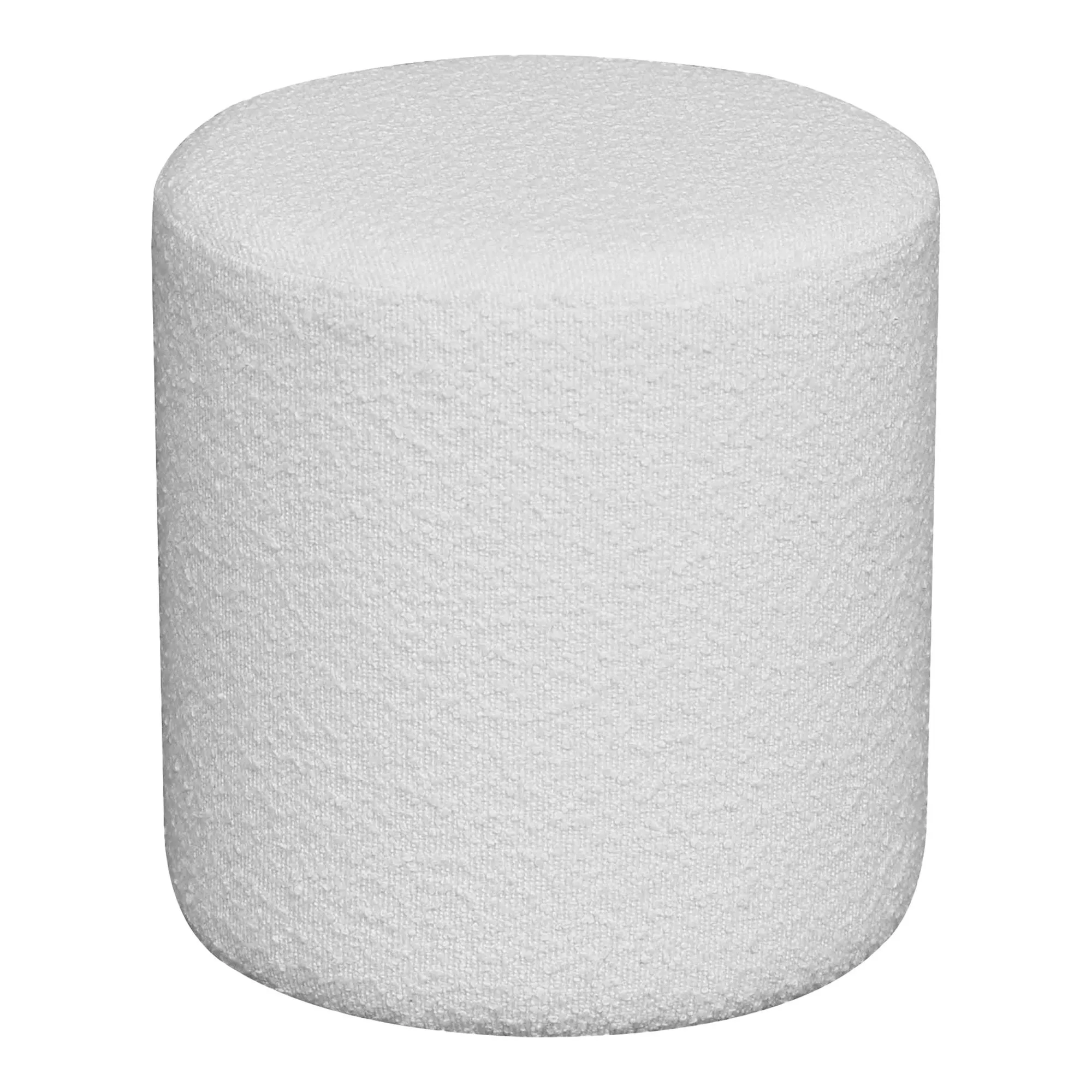 tinkaro Pouf Ejby Stoff, Sperrholz, Kiefernholz Weiß tinkaro Pouf Ejby Stoff, Sperrholz, Kiefernholz Weiß