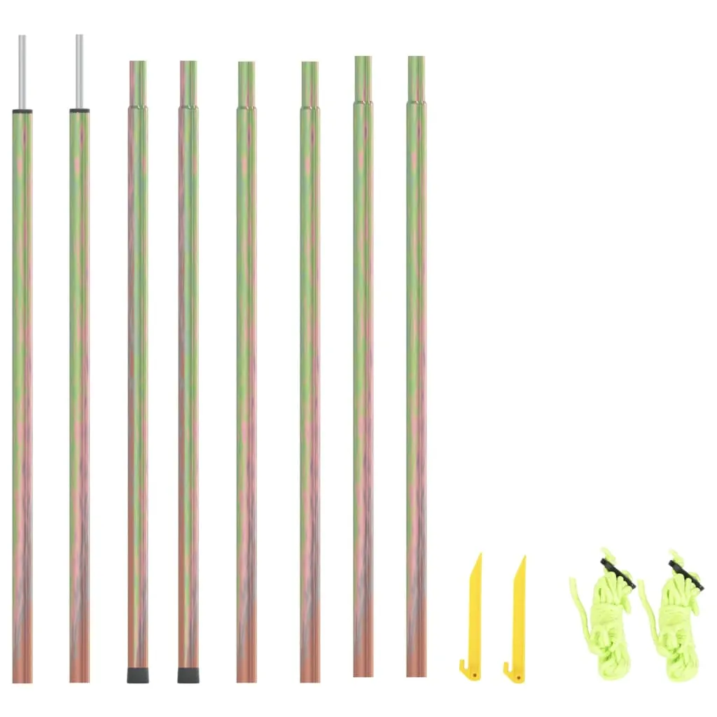 Sonnensegel-Stangen aus verzinktem Stahl 200 cm, Silber