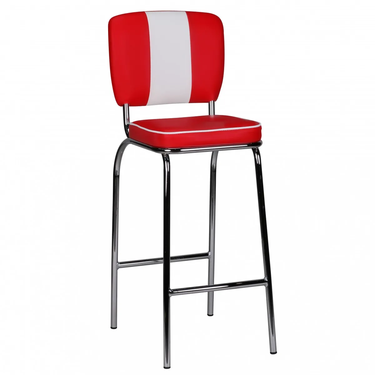 tinkaro Retro Stuhl ELVIS 50er Möbel American Diner Barstuhl Rot Weiß tinkaro Retro Stuhl ELVIS 50er Möbel American Diner Barstuhl Rot Weiß