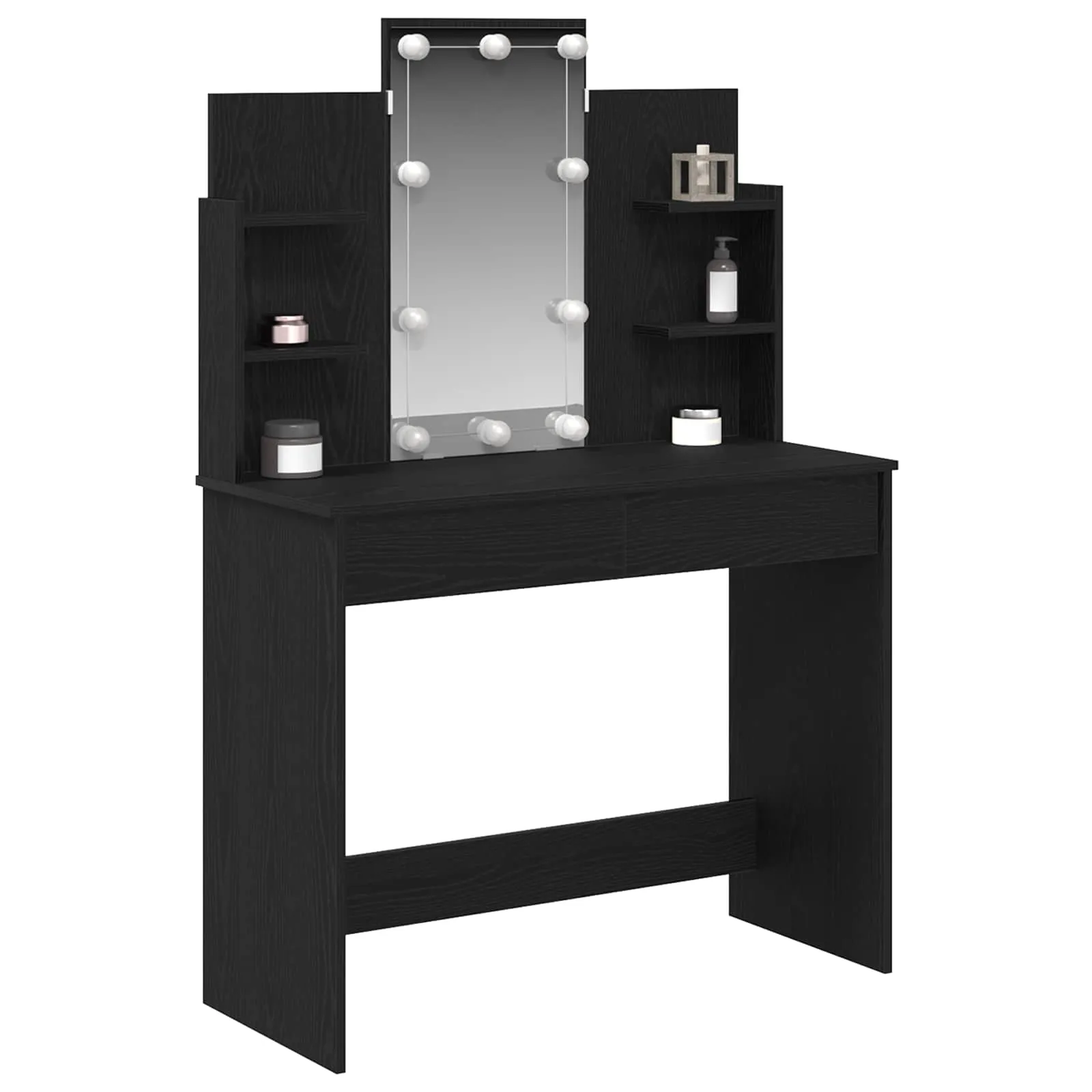 Moderner Schminktisch 96 x 39 x 142 cm in Schwarz Eichen-Optik