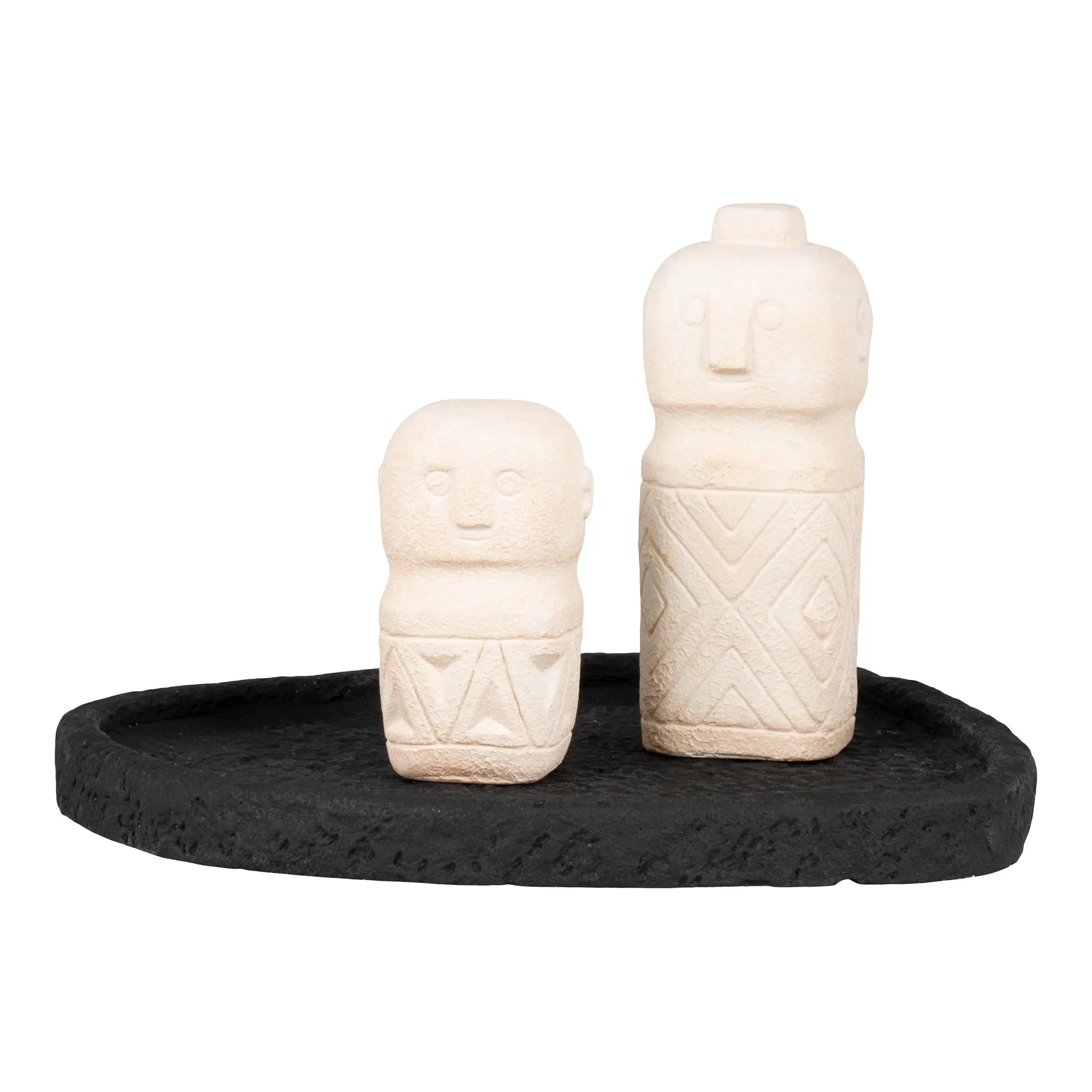 tinkaro Tablett Zement 26,5 x 26 x 2 cm Schwarz