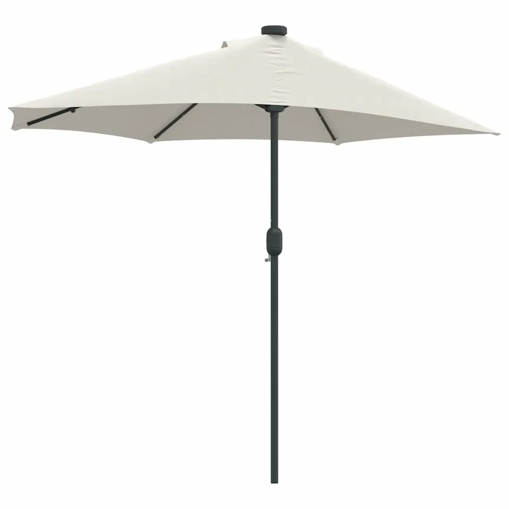 Garten-Sonnenschirm Sand 294 x 150 x 223 cm Polyester und Stahl