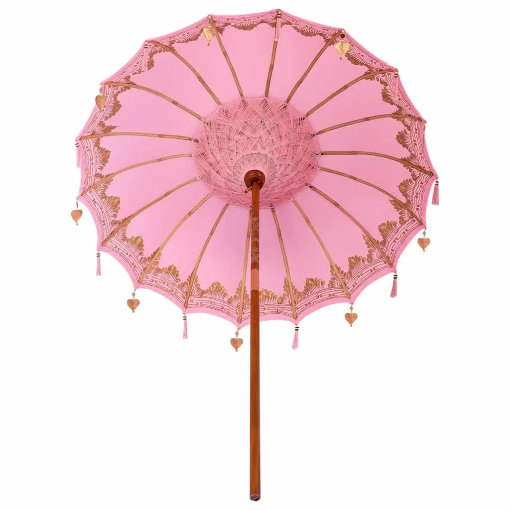 Balinesischer Sonnenschirm Rosa 185 x 185 x 260 cm