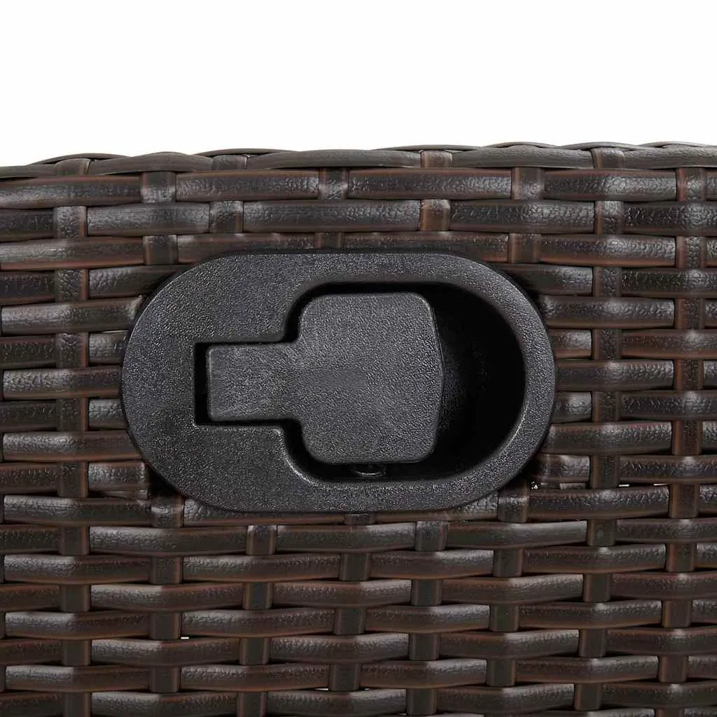 Garten-Relaxbank Braun 105x66x93 cm verstellbar aus PE-Rattan