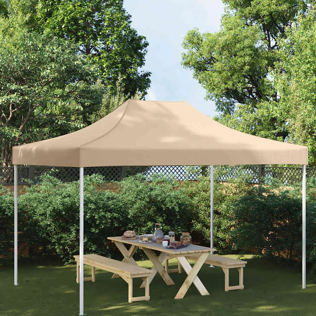 Partyzelt-Dach 4,3x2,9x1 m Beige UV- und wasserbeständig