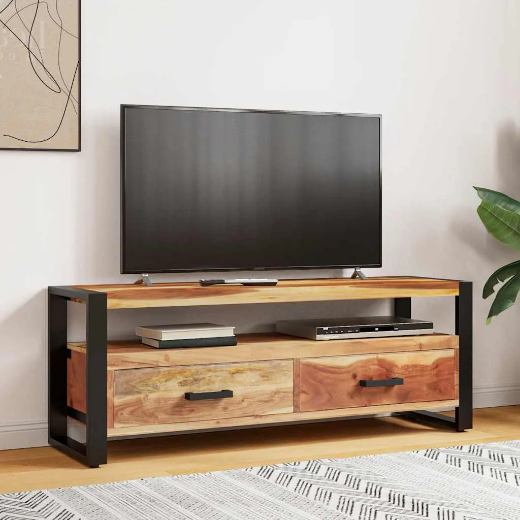 TV-Schrank 120x35x45 cm Massivholz Honigfarben