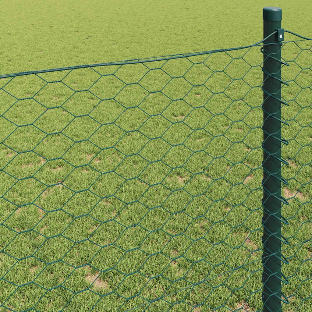 Hexagonzaun Grün 50 x 1,6 m – Moderner Gartenzaun