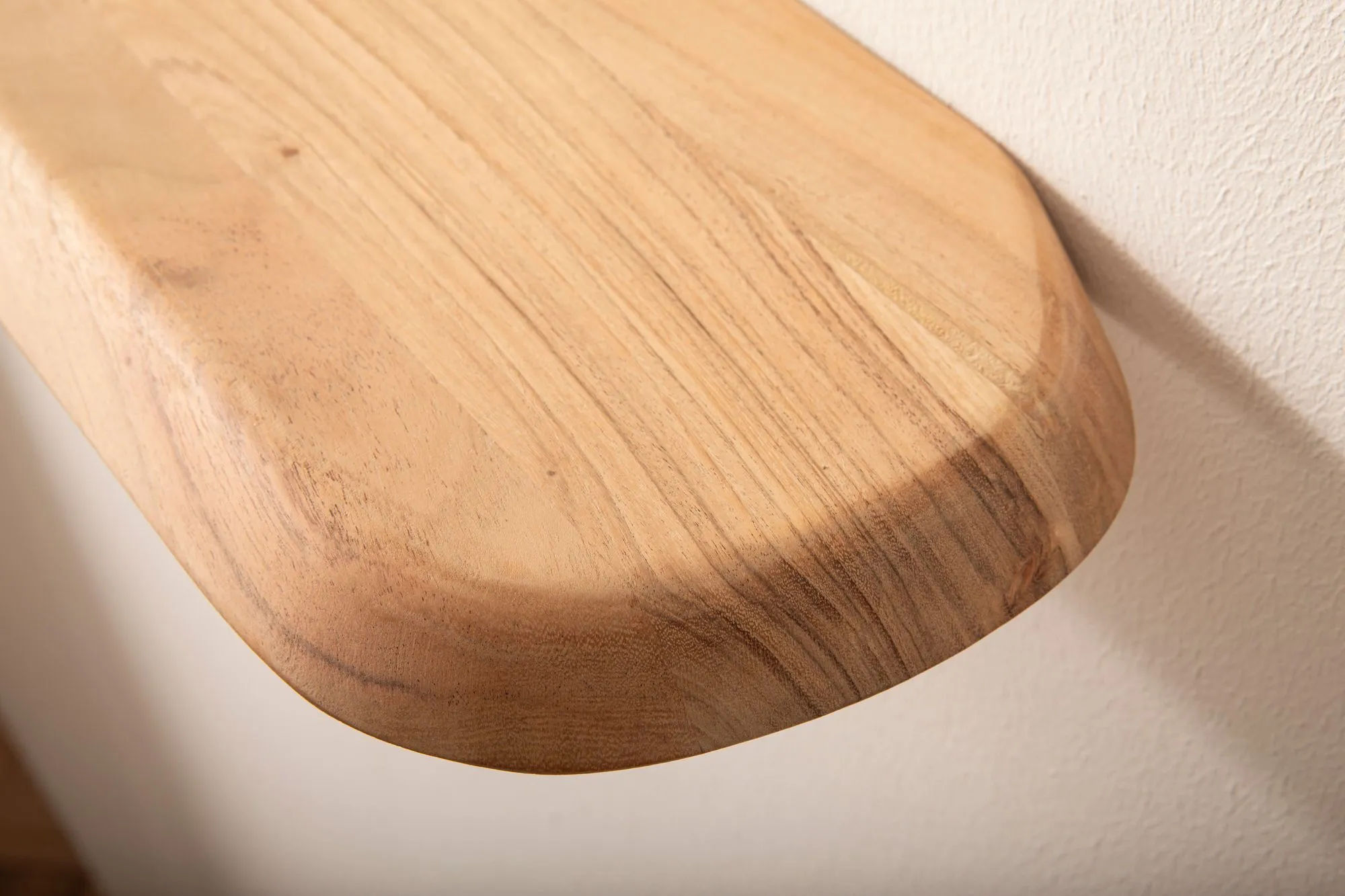 Wandregal Akazie Massivholz 40cm - Schwebendes Design Regal für die Wand Holz massiv - Hängeregal in organischer Form - Wandboard aus Echtholz