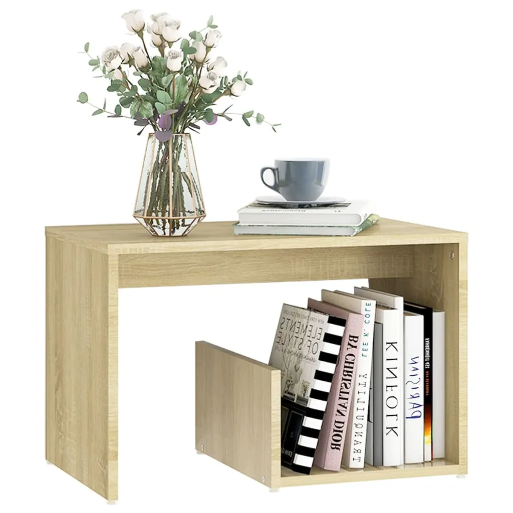 Moderner Beistelltisch Sonoma-Eiche 59x36x38 cm mit viel Stauraum