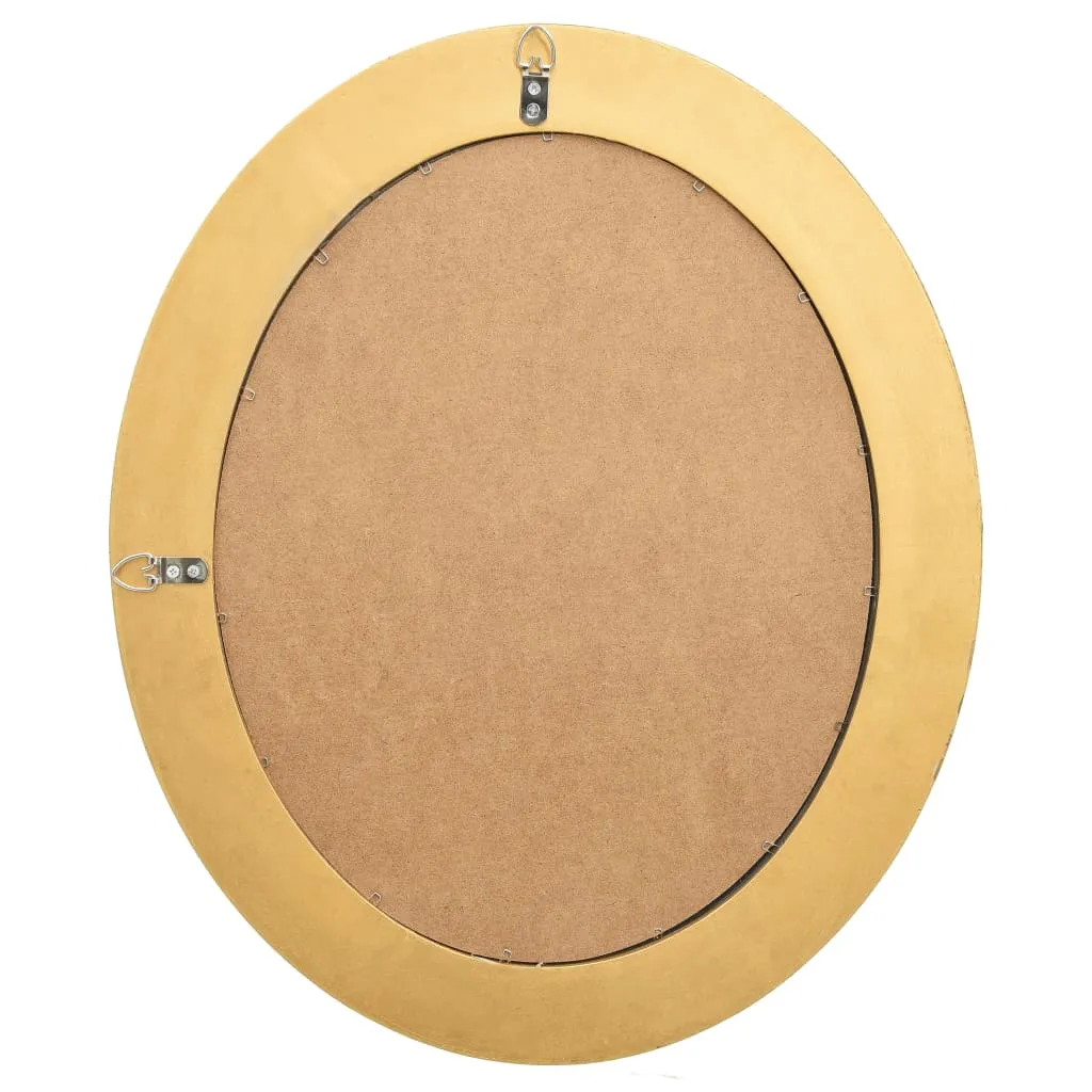 Eleganter Wandspiegel Oval 50 x 60 cm in Golden