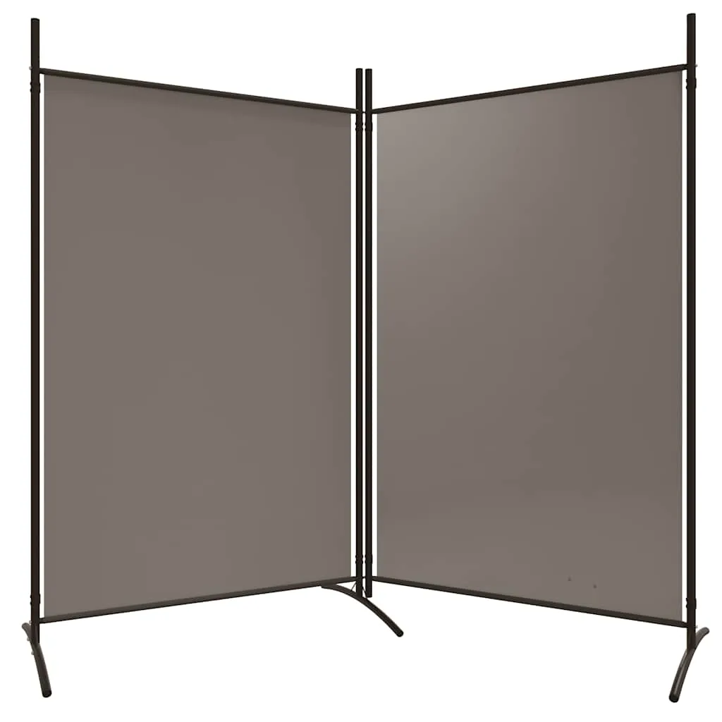 Paravent Raumteiler 175x180 cm Anthrazit Stoff mit 2 Paneelen