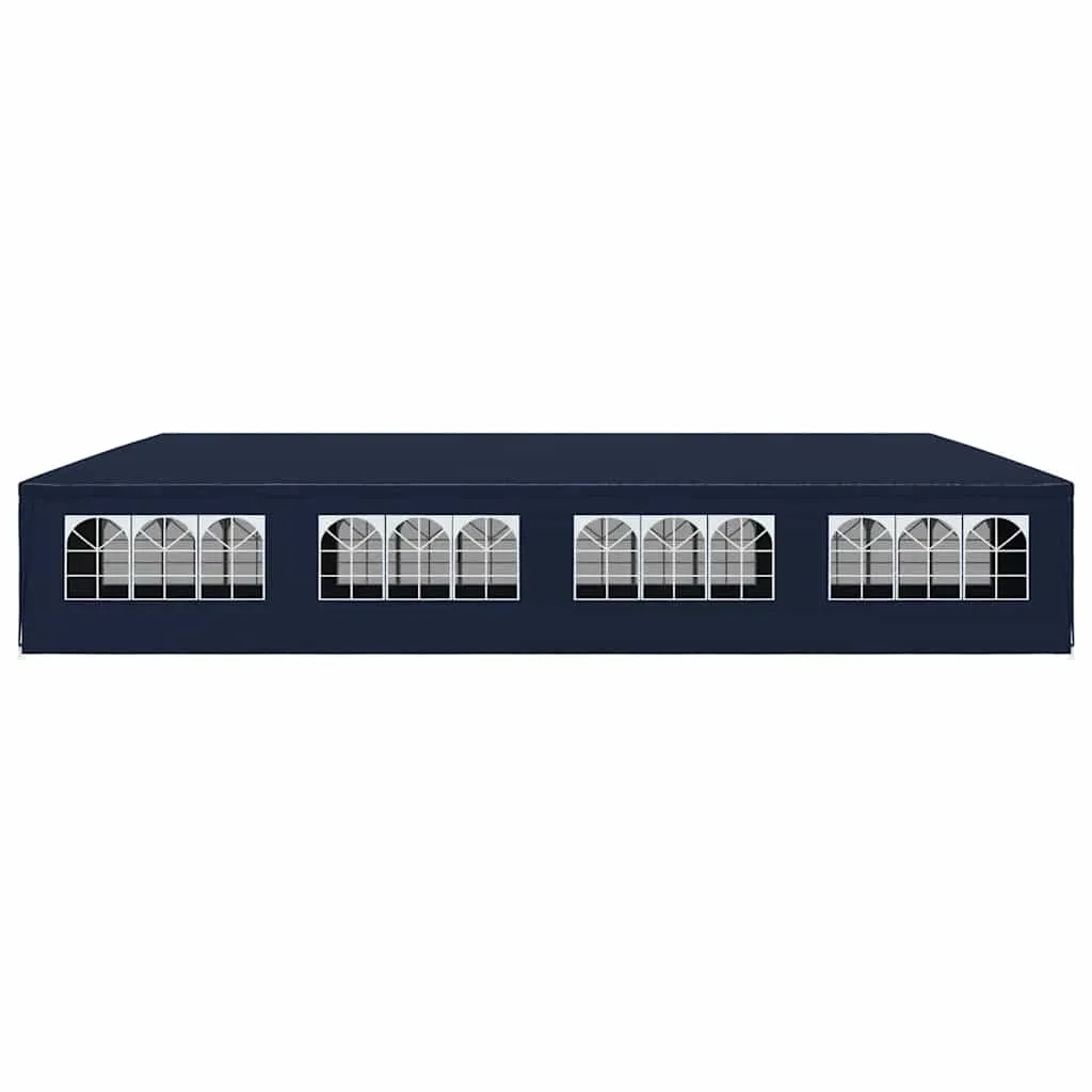 Blaues Gartenzelt 12x3x2,55 m mit Stahlrahmen und abnehmbaren Seitenteilen