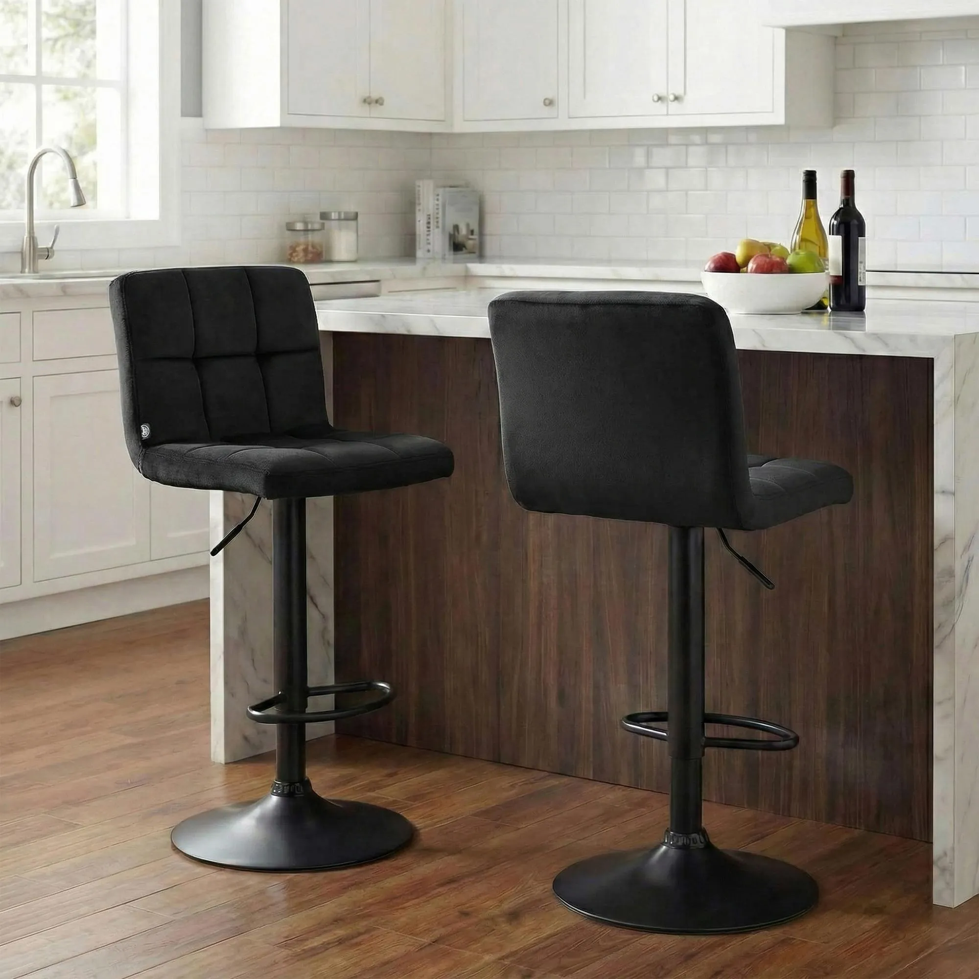 Barhocker Peru Set 2-teilig 94x46x47 cm schwarz