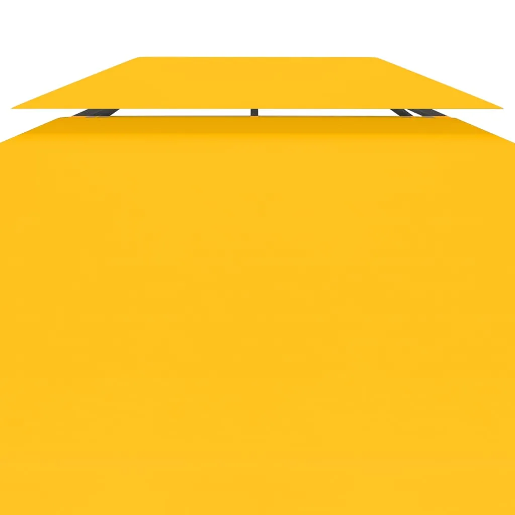 Pavillon-Dachplane 4x3 m Gelb mit Kaminabzug und PVC-Beschichtung