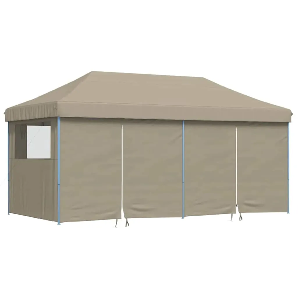 Pop-Up Party-Zelt 580x292x315 cm Taupe – Outdoor Eventzelt