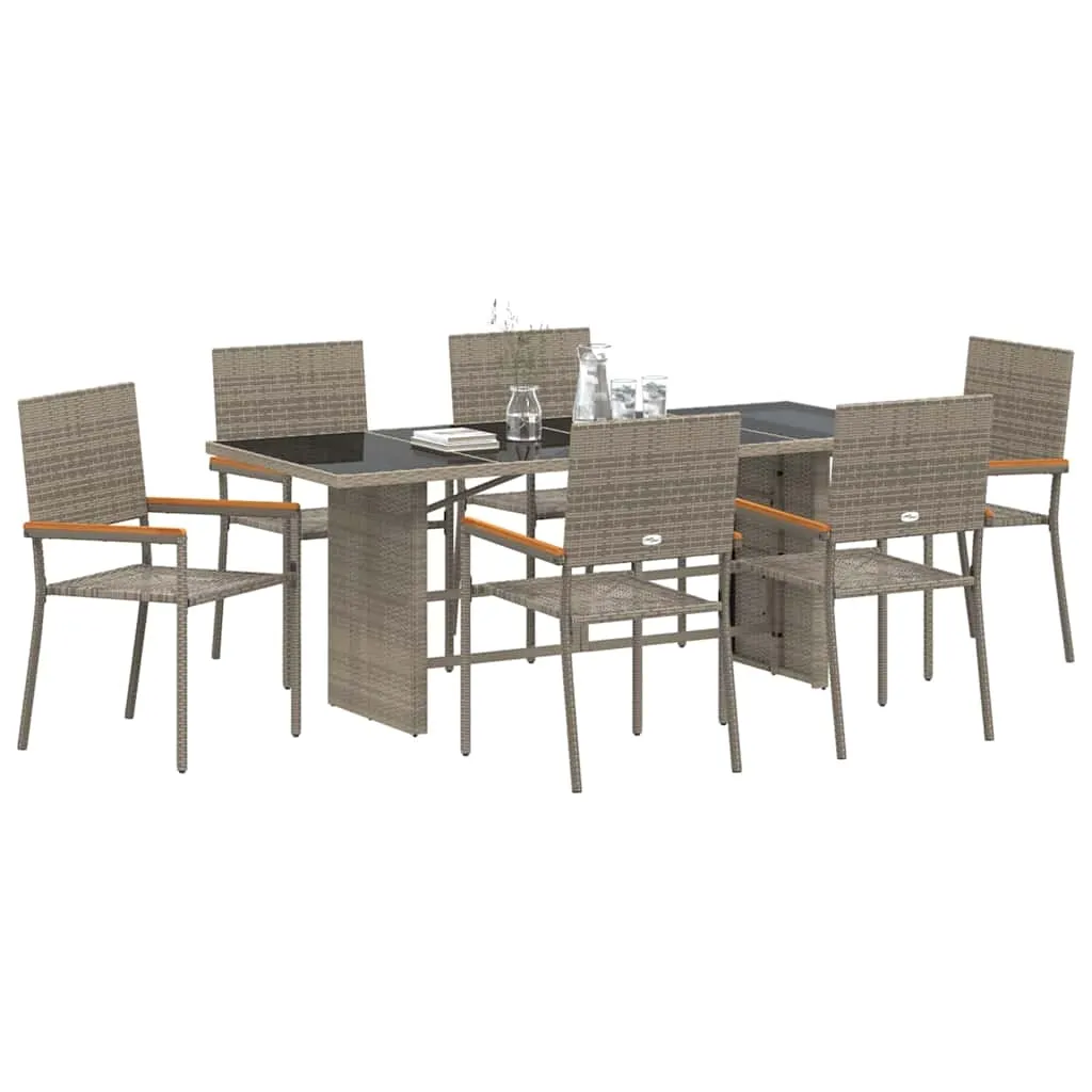 Gartentisch-Set Grau 190 x 80 x 75 cm für den Außenbereich