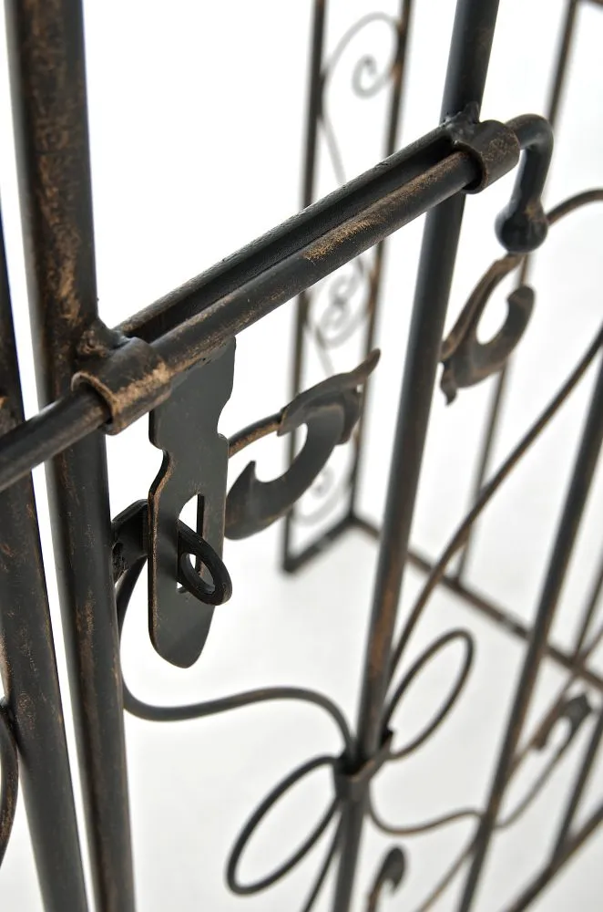 Rosenbogen Sina mit Tor 135x245x41.5 cm Bronze