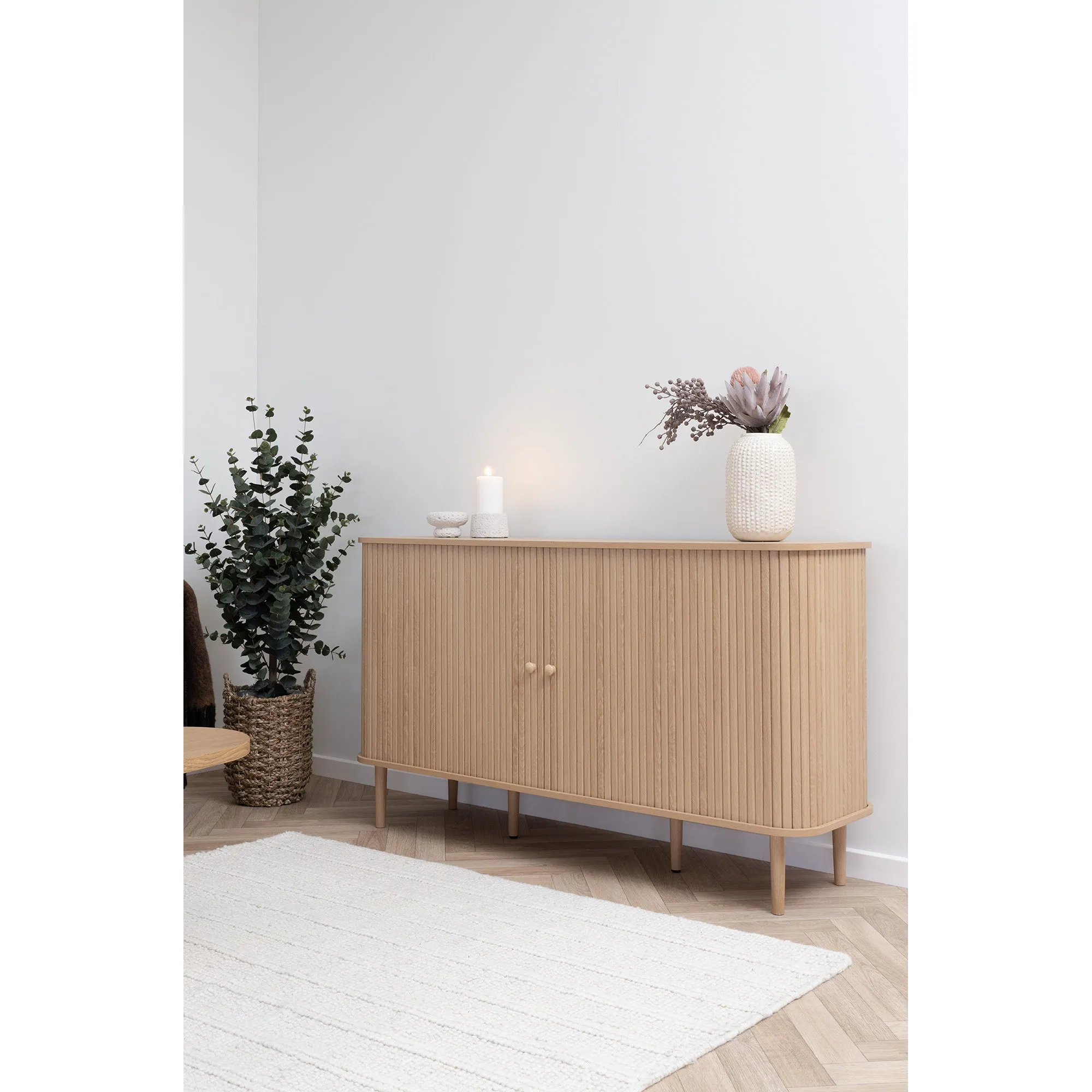 tinkaro Nikko Sideboard 2 Türen 140x40x79 cm Natur