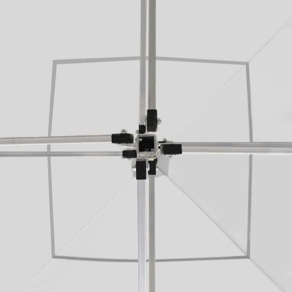 Partyzelt 2x2x3,15 m Weiß mit Aluminiumrahmen und PVC-Beschichtung