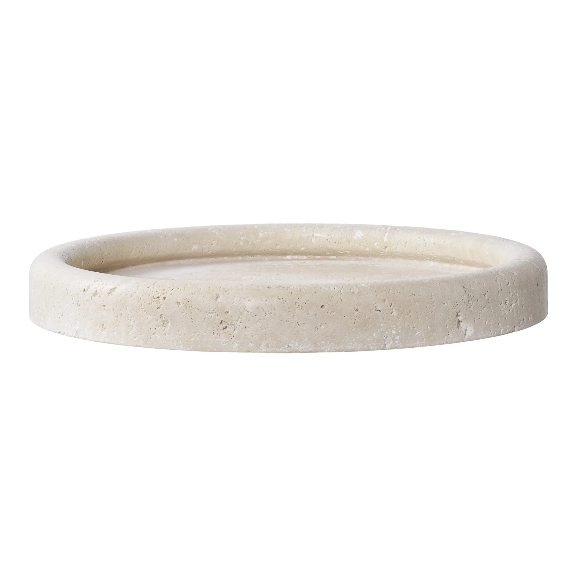 tinkaro Tablett Travertin ø25,5 cm Beige