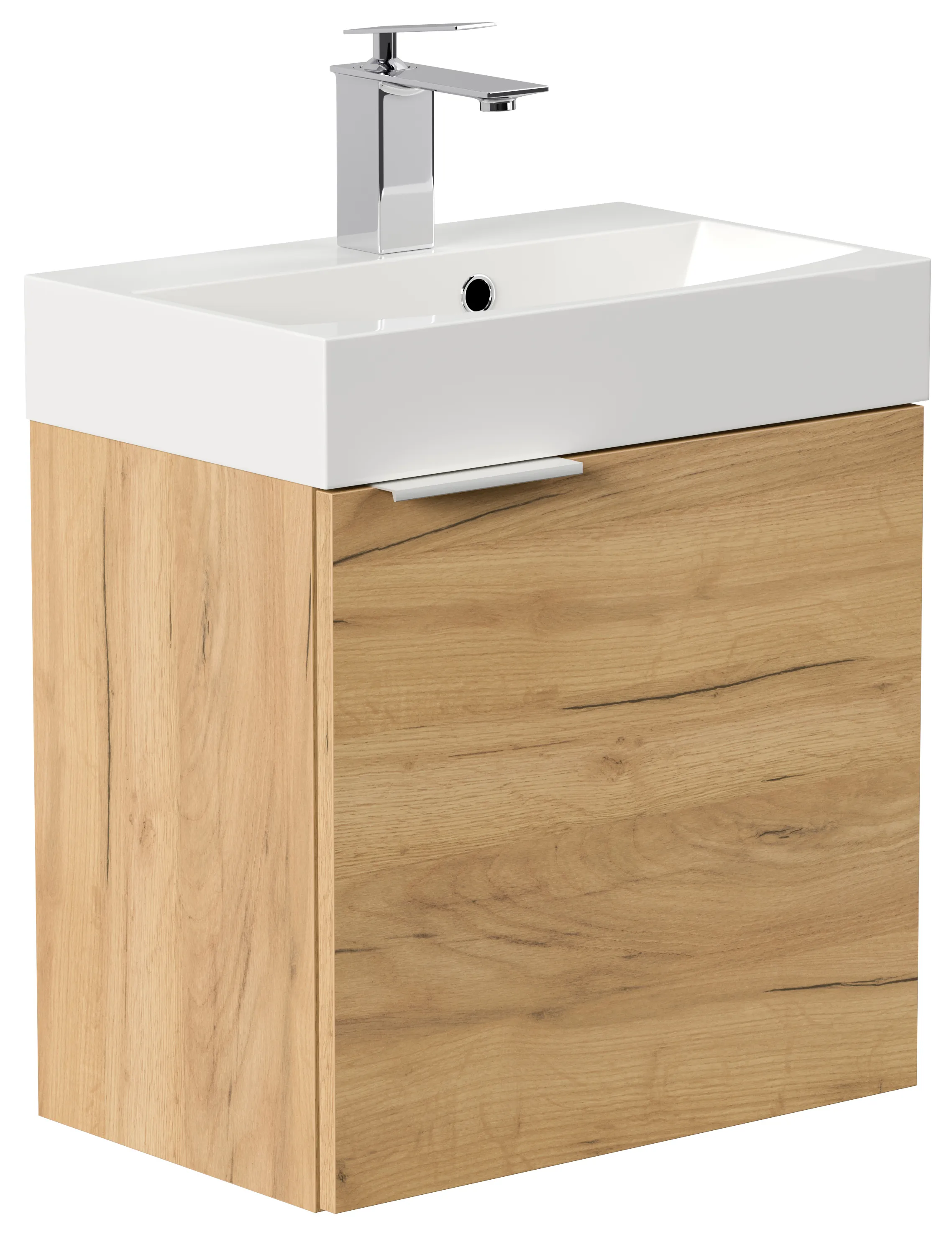 Gäste WC Badmöbel Cubi Slimline 50cm SoftClose eiche gold