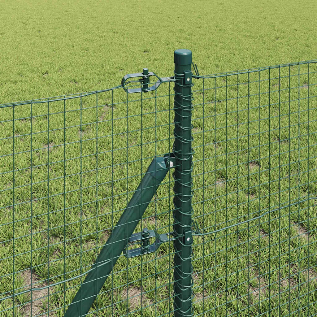 Outdoor-Fence-Post-Set Grün 10000 x 3,2 x 50 cm Stahl PVC
