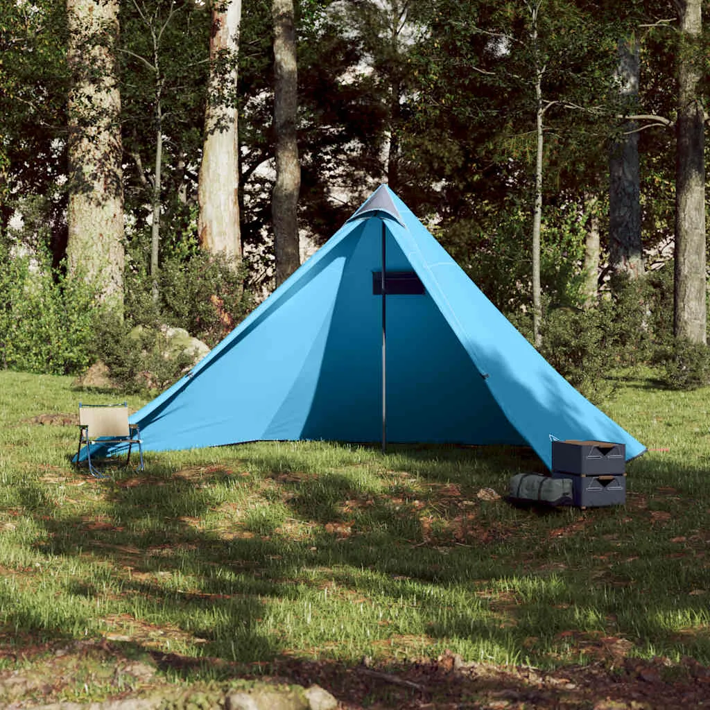 Familienzelt Tipi 427x411x178 cm Blau wasserdicht und leicht