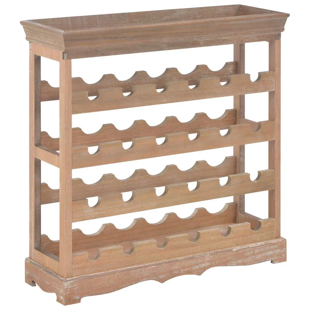 Offenes Weinregal 70 x 22,5 x 70,5 cm Braun aus MDF
