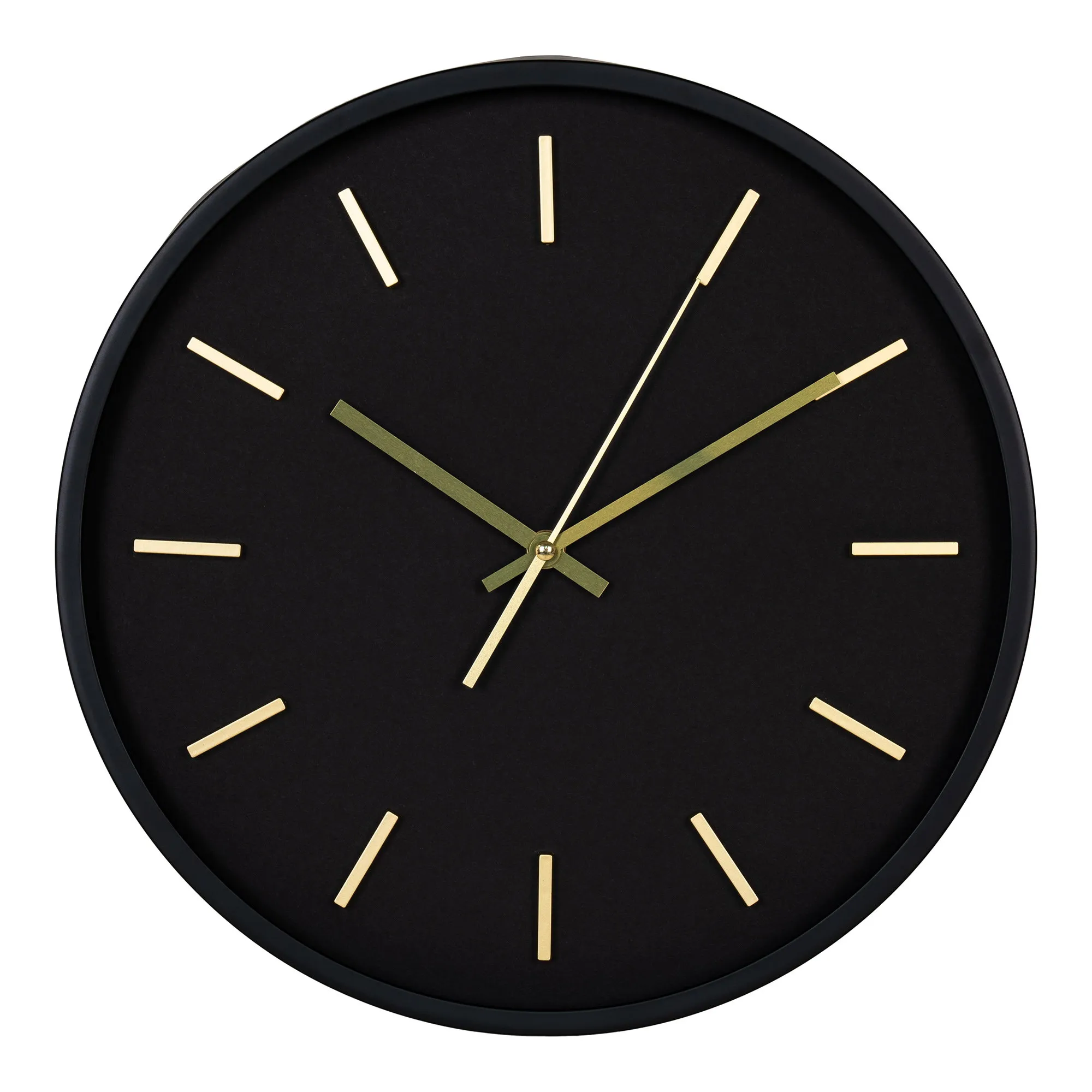 tinkaro Kensington Wanduhr lautlose Bewegung ø35 cm Schwarz