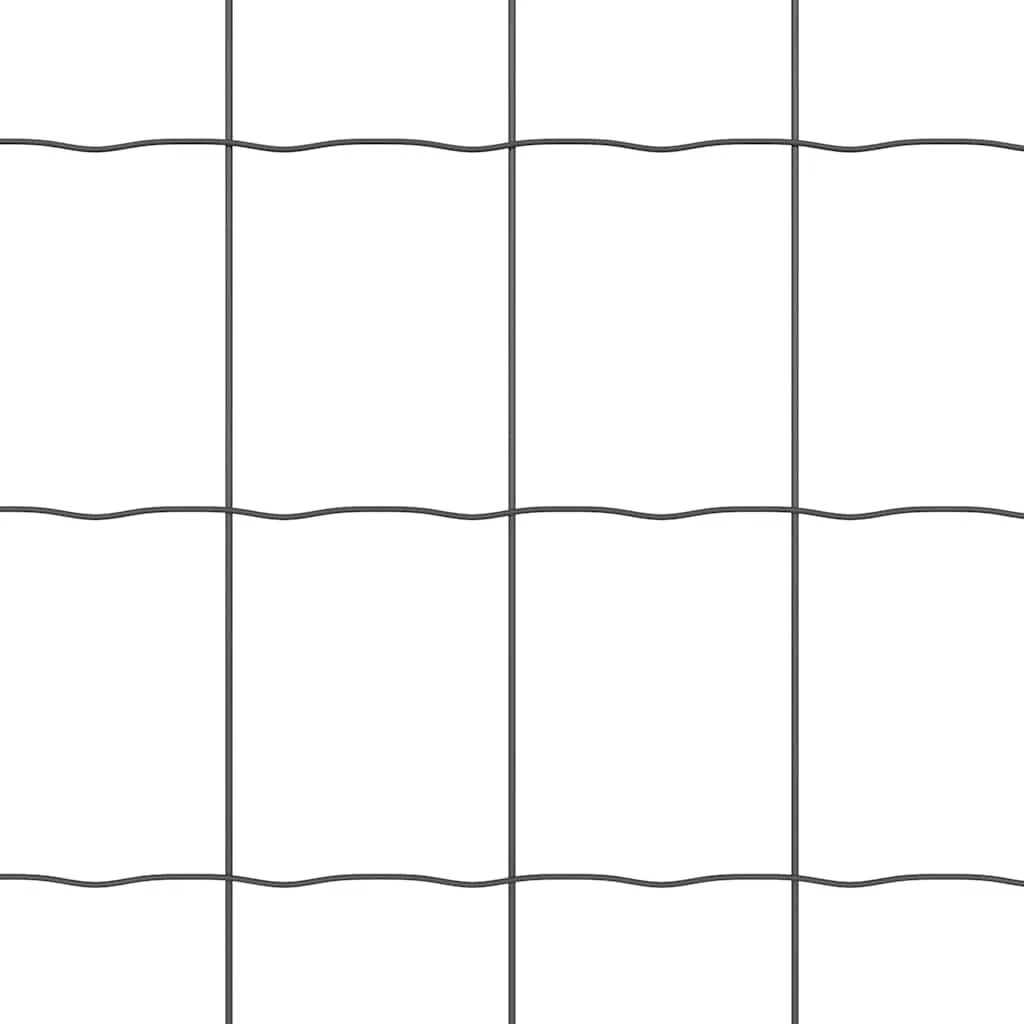 Eurozaun 0,4 x 10 m PVC-beschichtetes Eisen Grau