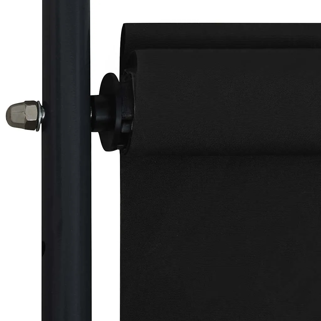 Außenrollo Handkurbel 120x270 cm Anthrazit mit höhenverstellbaren Pfosten
