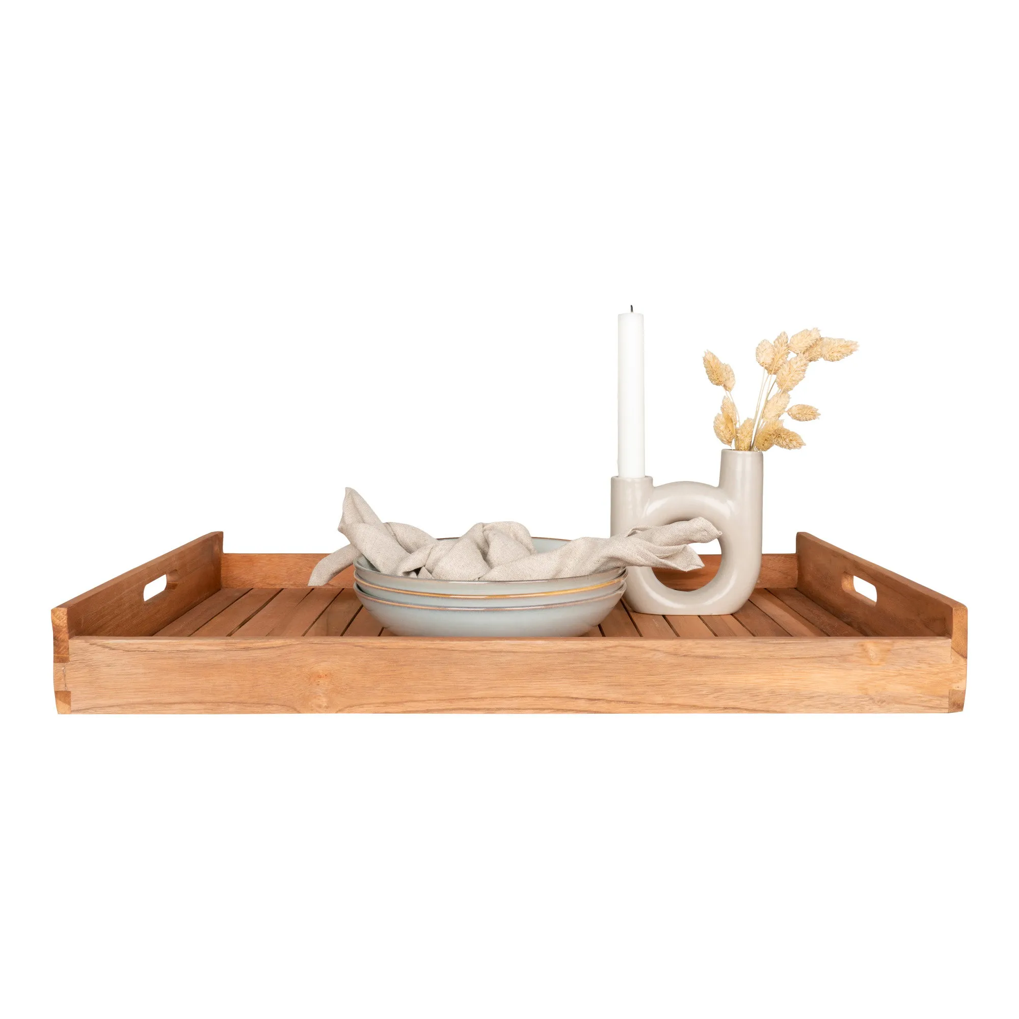 tinkaro Tablett Teak 58x38 cm Natur