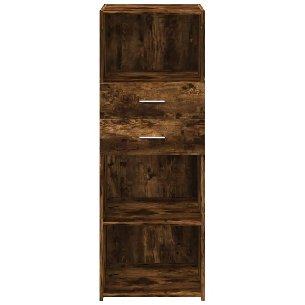 Klassisches Highboard 45 x 42,5 x 124 cm in Räuchereiche