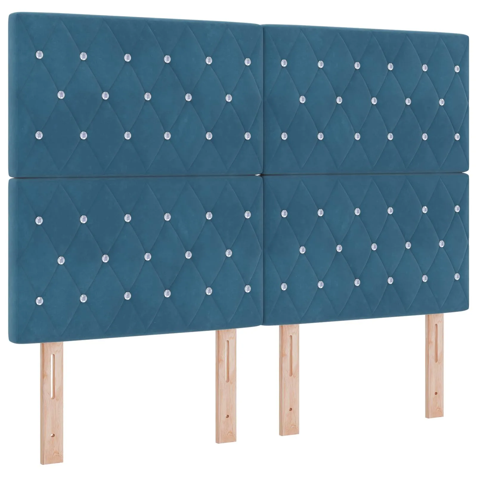 Ottoman-Bett mit Matratze 140x190 cm Dunkelblau