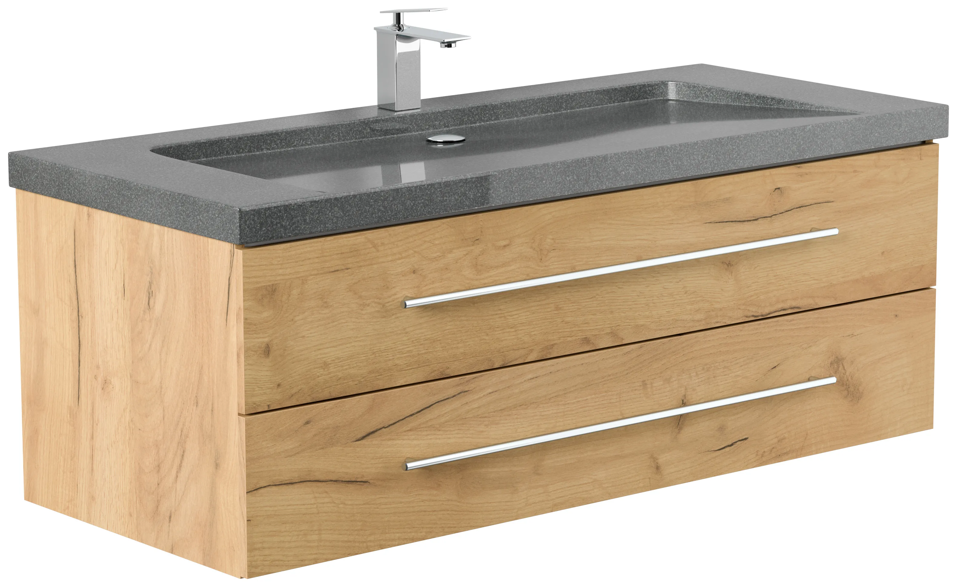 Badmöbel Granit G654 YAMO 130 cm 1 Hahnloch SoftClose eiche gold Badmöbel Granit G654 YAMO 130 cm 1 Hahnloch SoftClose eiche gold