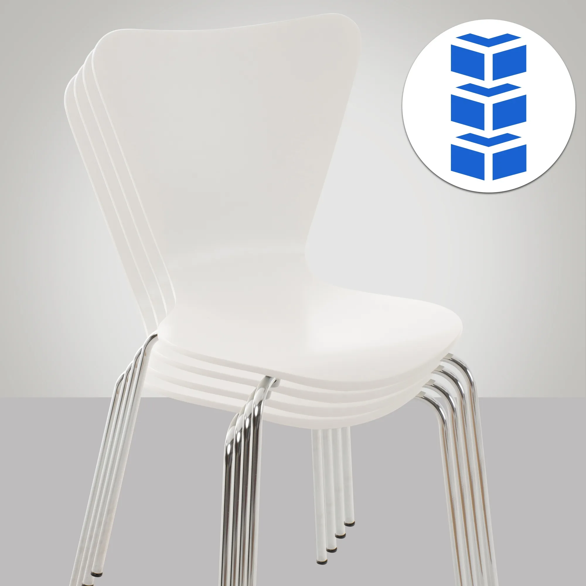 Besucherstuhl Calisto 85x45x49 cm weiß