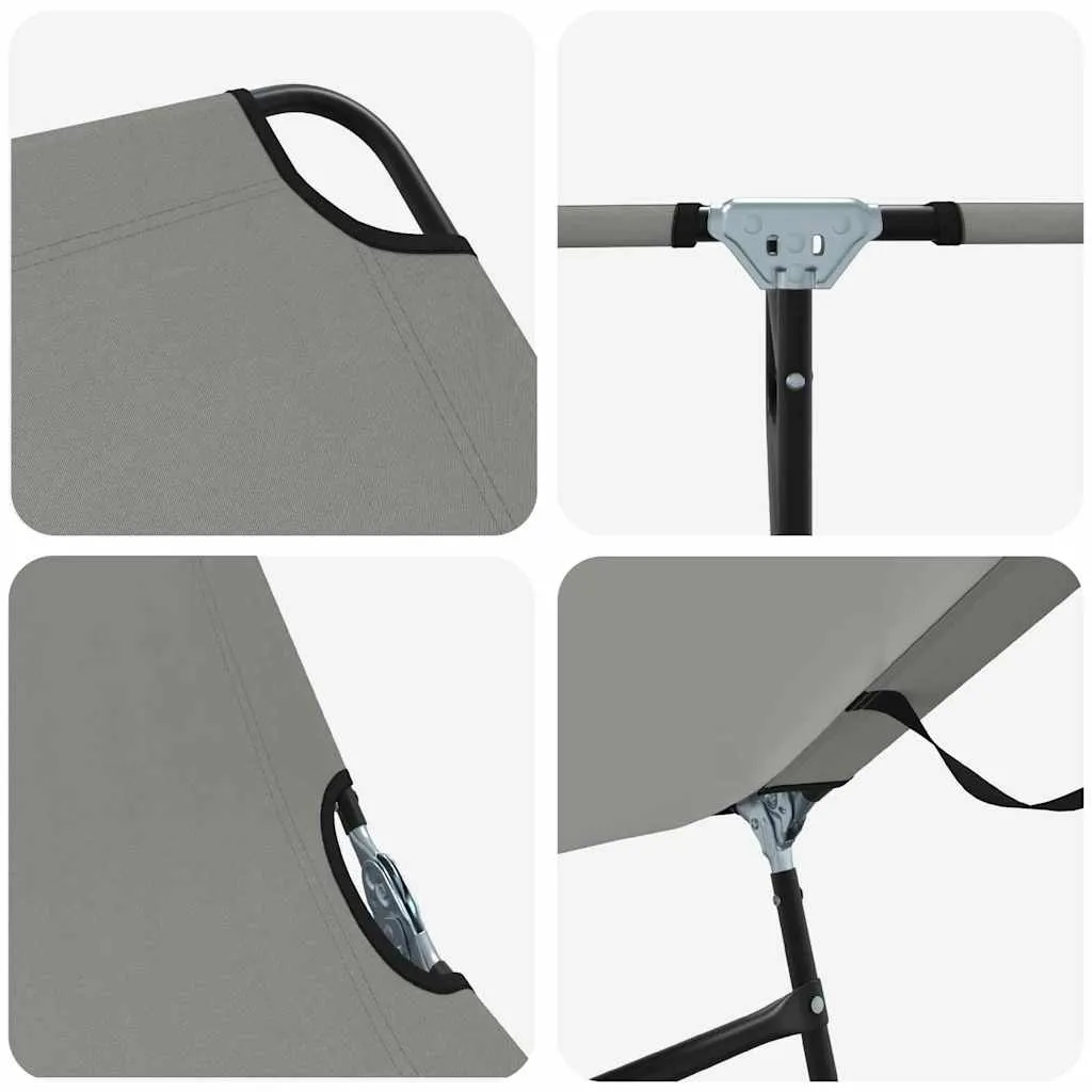 Klappbare Sonnenliege 188 x 57 x 86,5 cm Grau Polyester