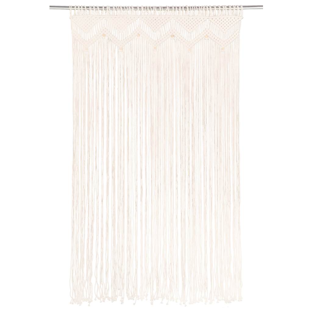 Fadengardine Makramee 140 x 240 cm Creme Baumwolle