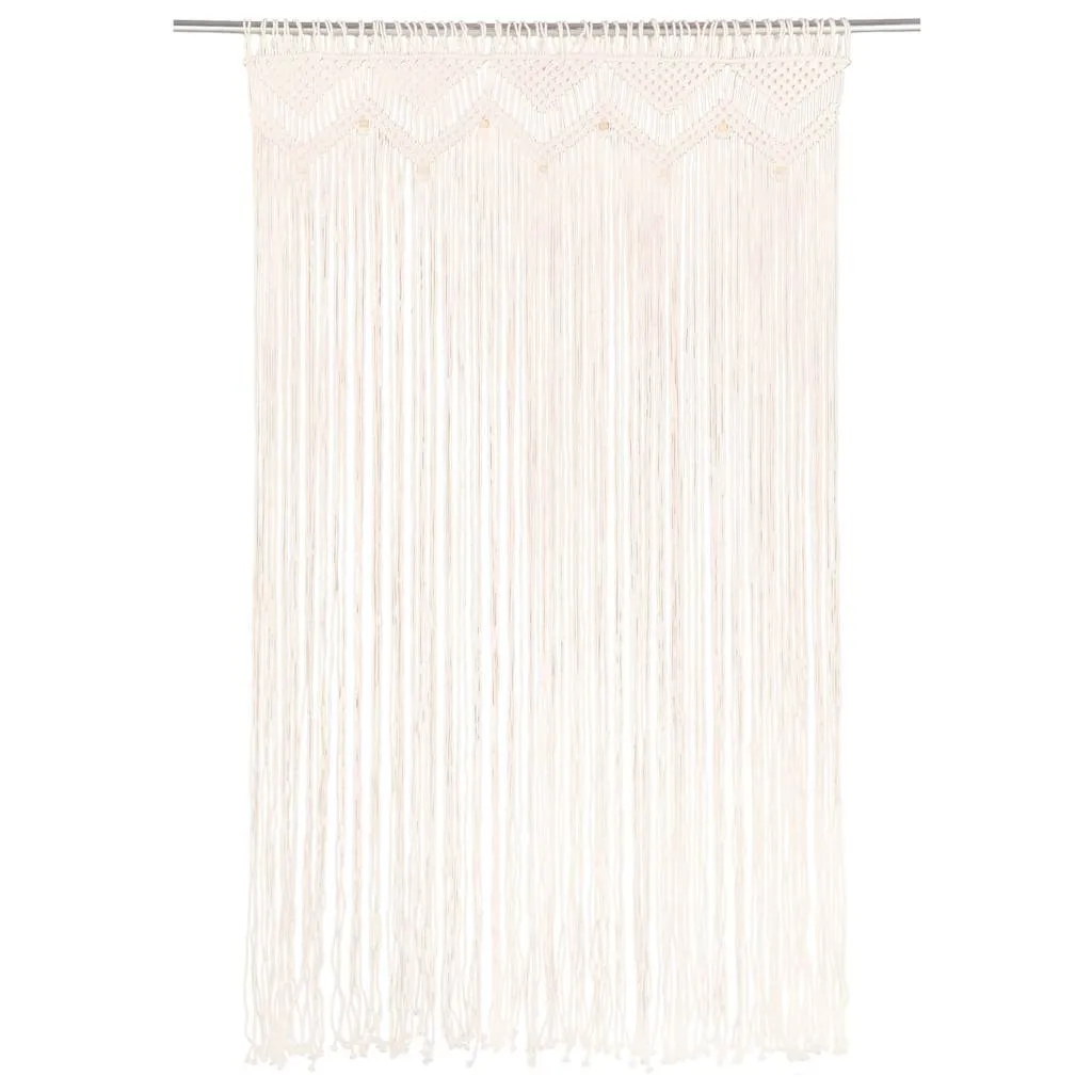 Fadengardine Makramee 140 x 240 cm Creme Baumwolle