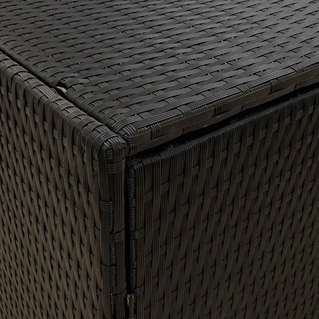 Gartenschrank Schwarz 198 x 55,5 x 80 cm Poly Rattan